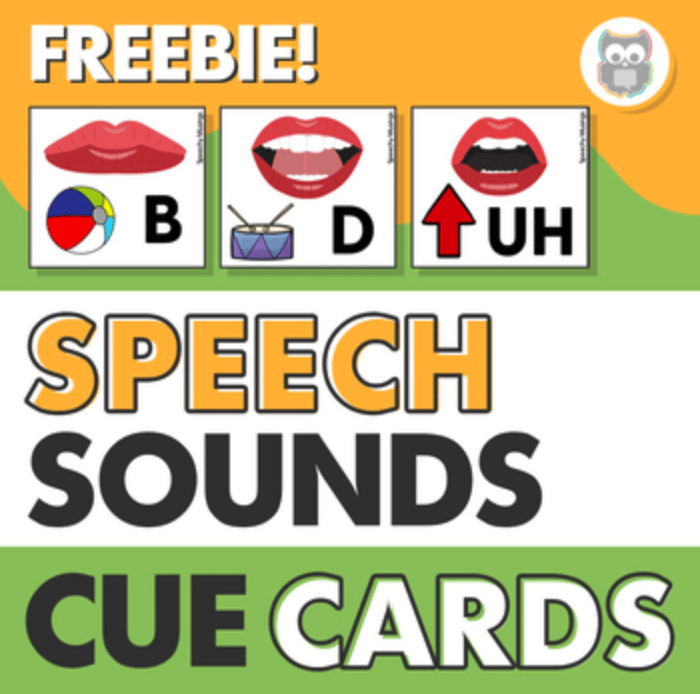 Speech Sound Cue Cards